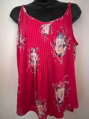 torrid Pink Floral Pleated Camisole